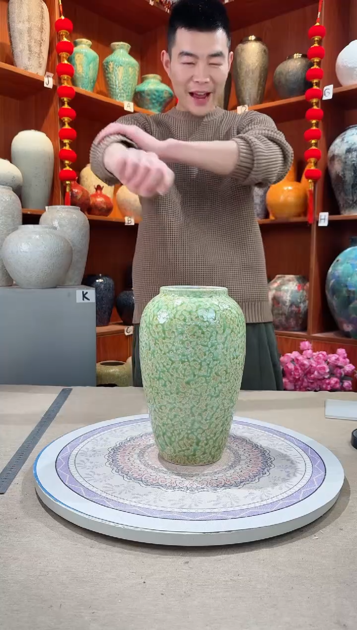 【闪购商品】瓶陶瓷花瓶 无花 春意盎然中号