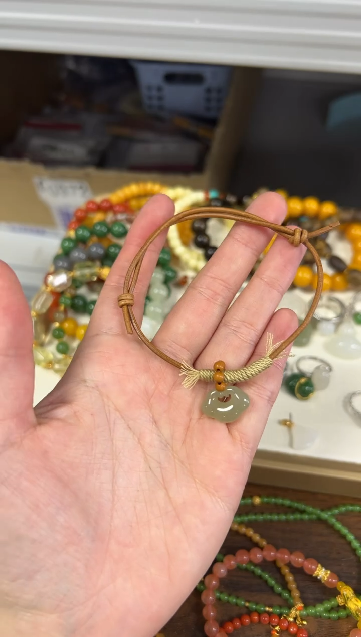 未镶嵌手链和田玉和田玉晴水如意手编手绳[2808]