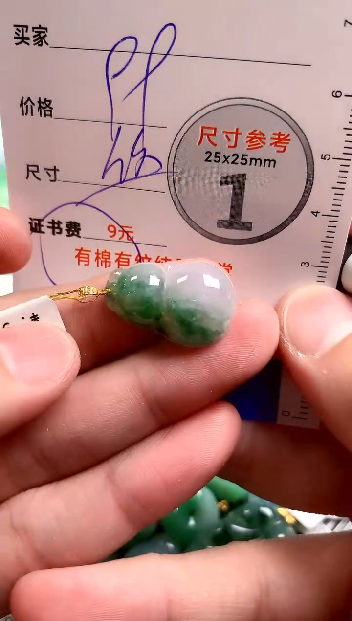 翡翠18K金镶嵌颈饰14006070
