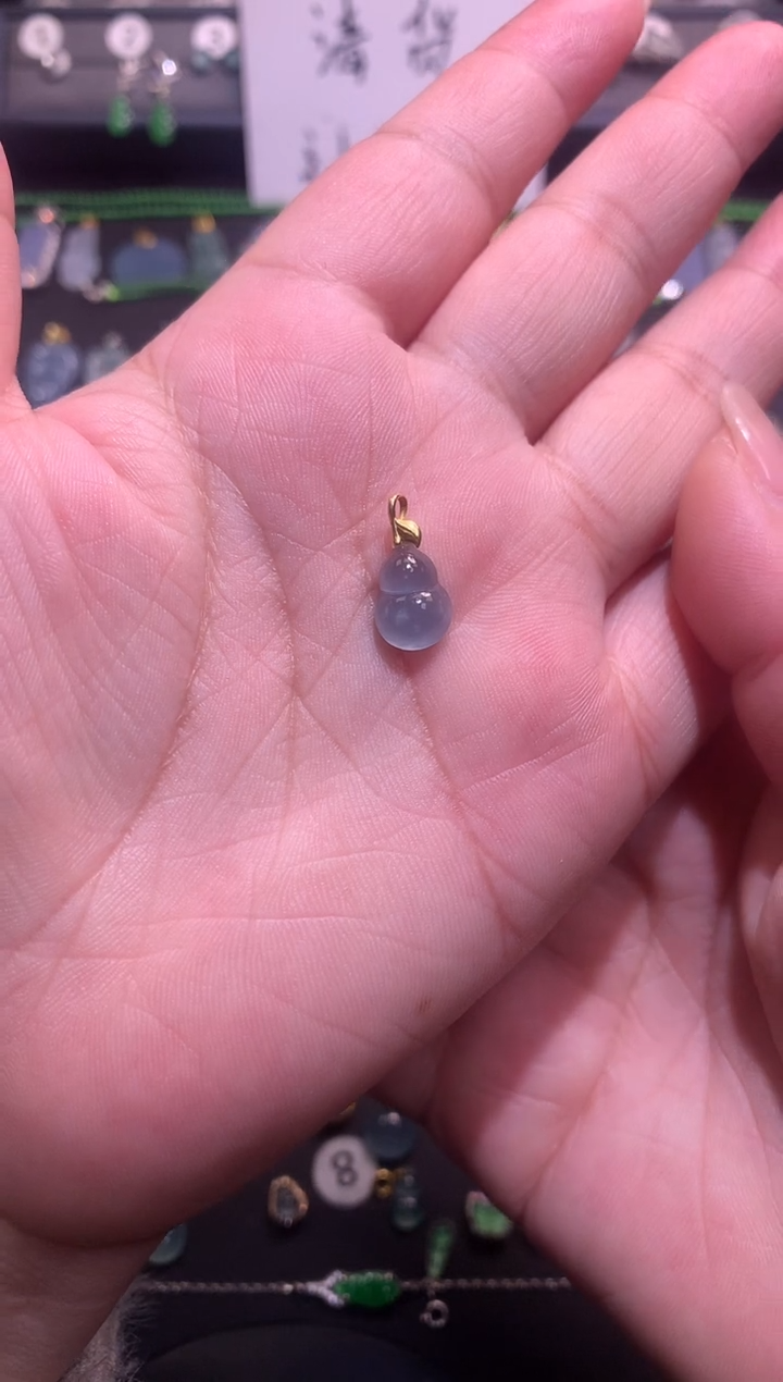 【闪购商品】翡翠吊坠(不含链)18K金镶嵌1