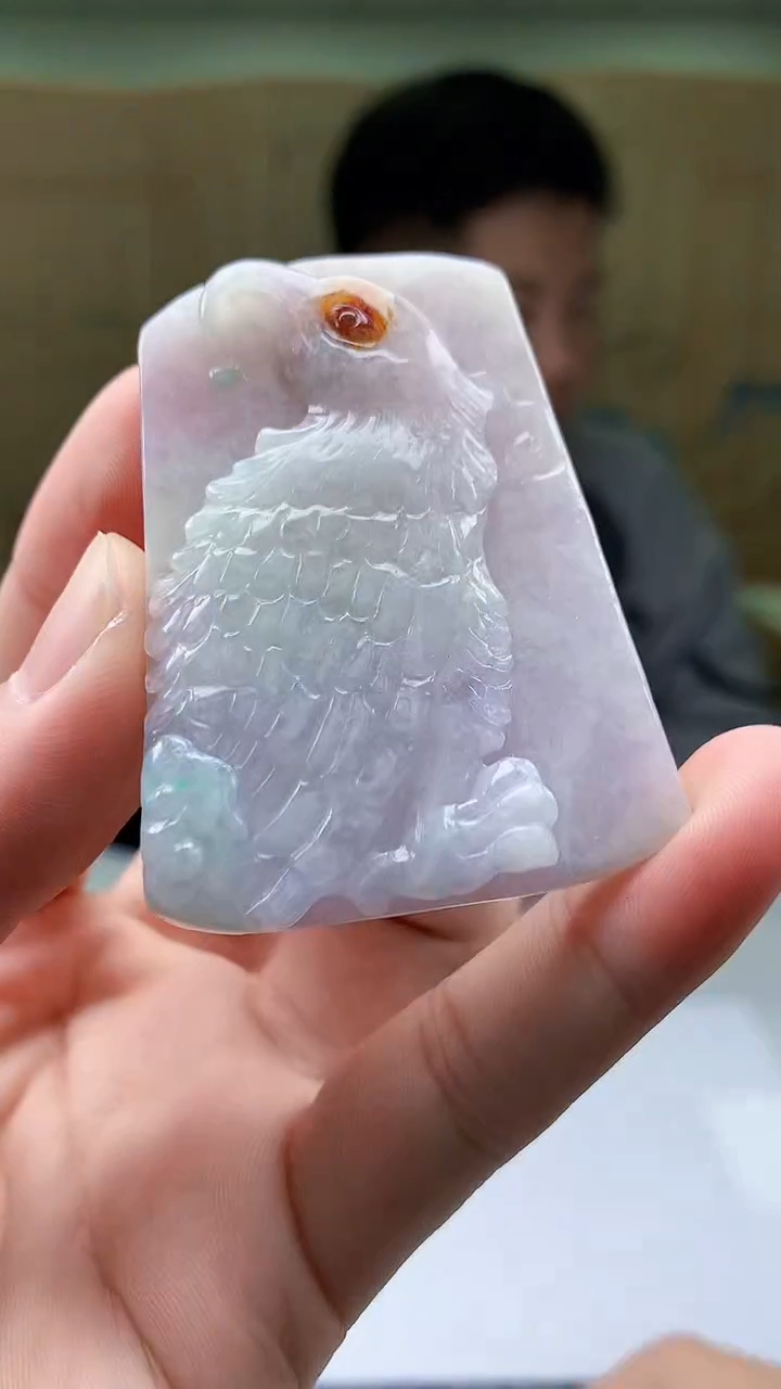 【闪购商品】定制翡翠未镶嵌4917bb-毛货挂件69