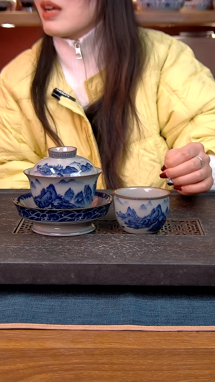 简装家用款2件套 老陶泥开片纹陶瓷茶具