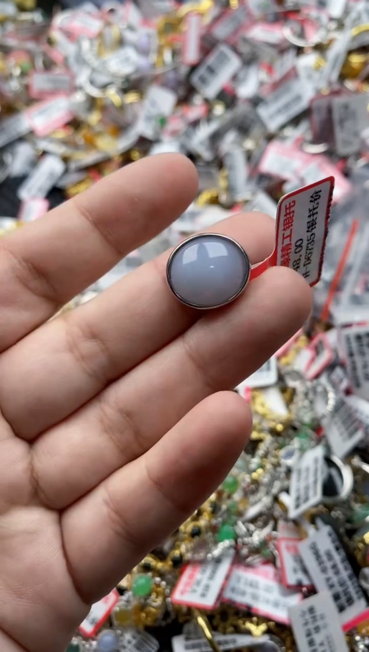 【闪购商品】翡翠戒指银S925镶嵌222222---2