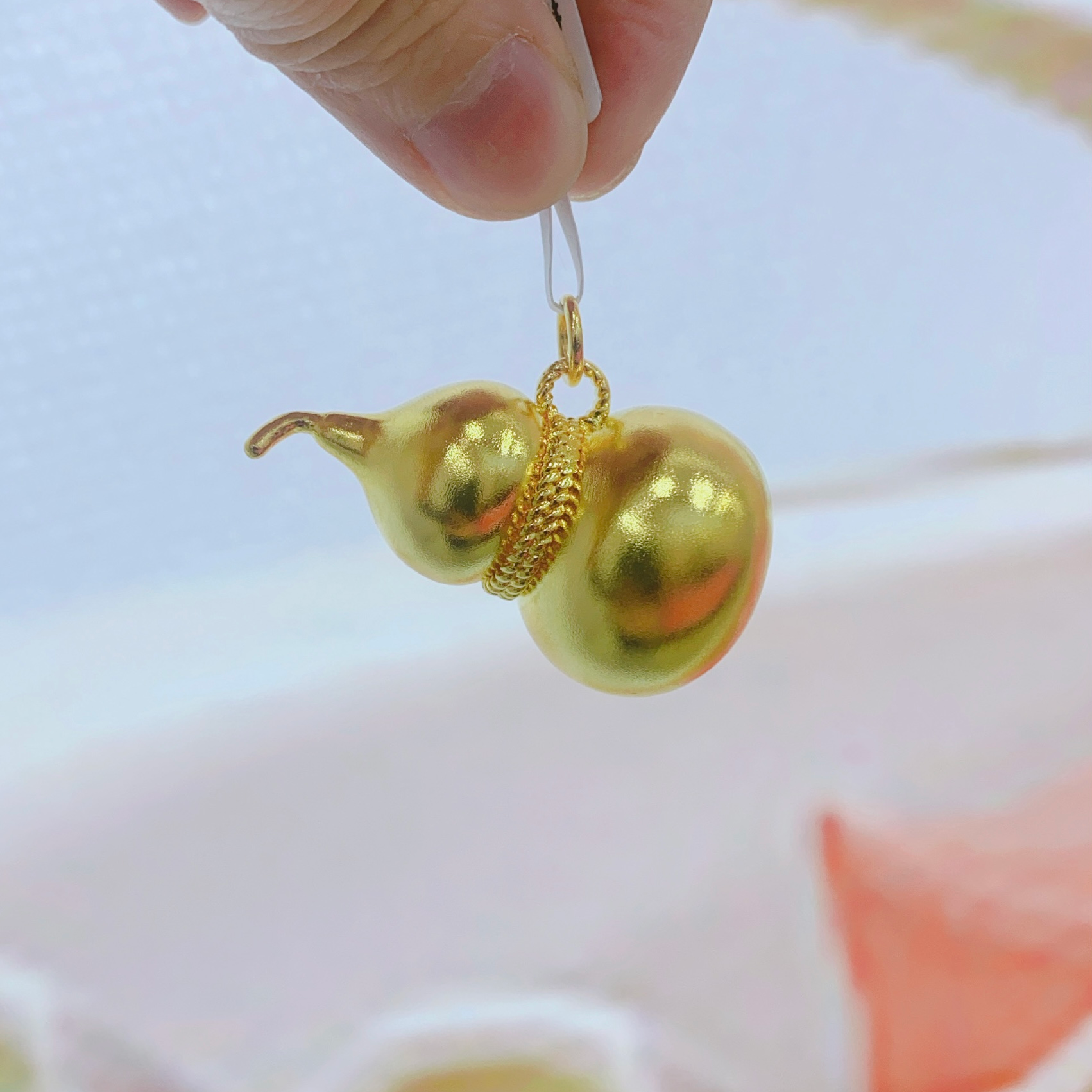 吊坠足银 足银吊坠 古法葫芦吊坠 金色福禄挂坠祥瑞富贵时尚轻奢