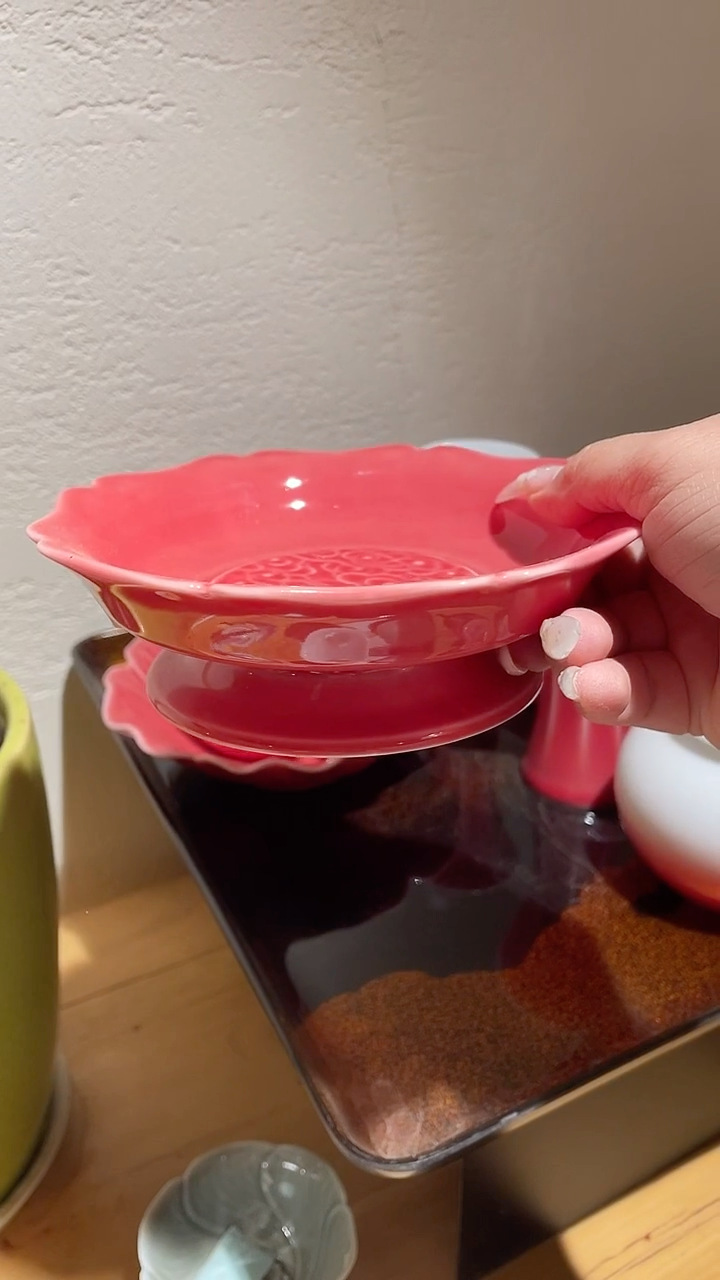 @@@@豇豆红高足壶承