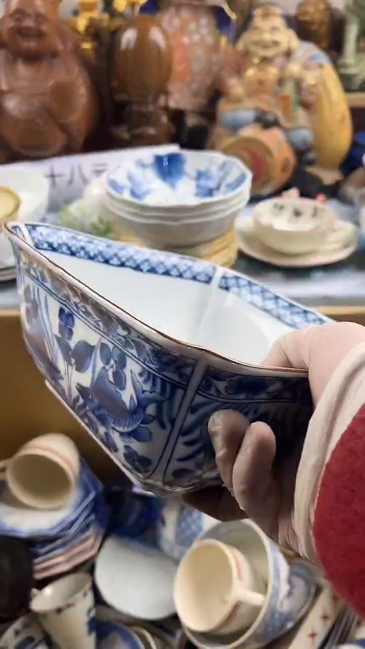 瓷片桃**酱英歌瓷器满28包邮