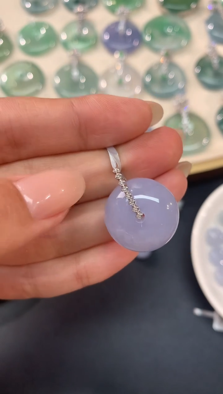 【闪购商品】翡翠吊坠(不含链)18K金镶嵌A347|4800