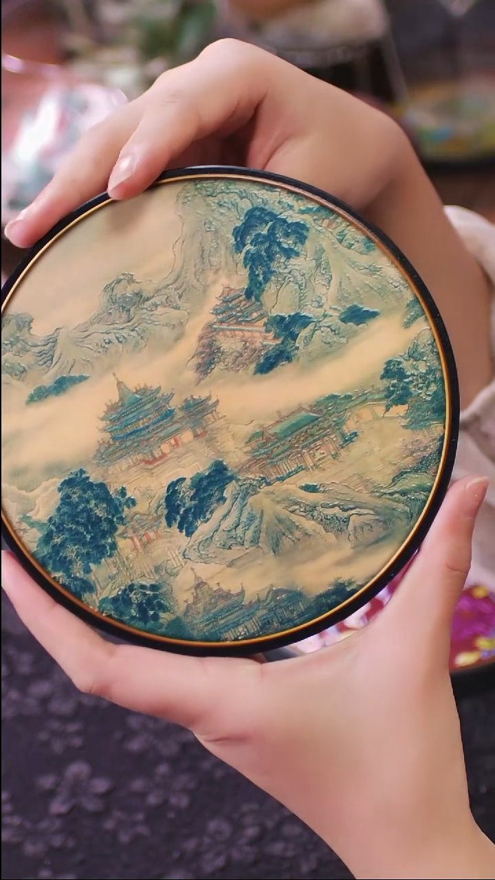 壹藏贰宝蓬莱仙境图案大垫子一片