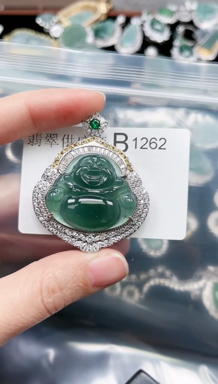 【闪购商品】翡翠颈饰未镶嵌1262赠皮绳