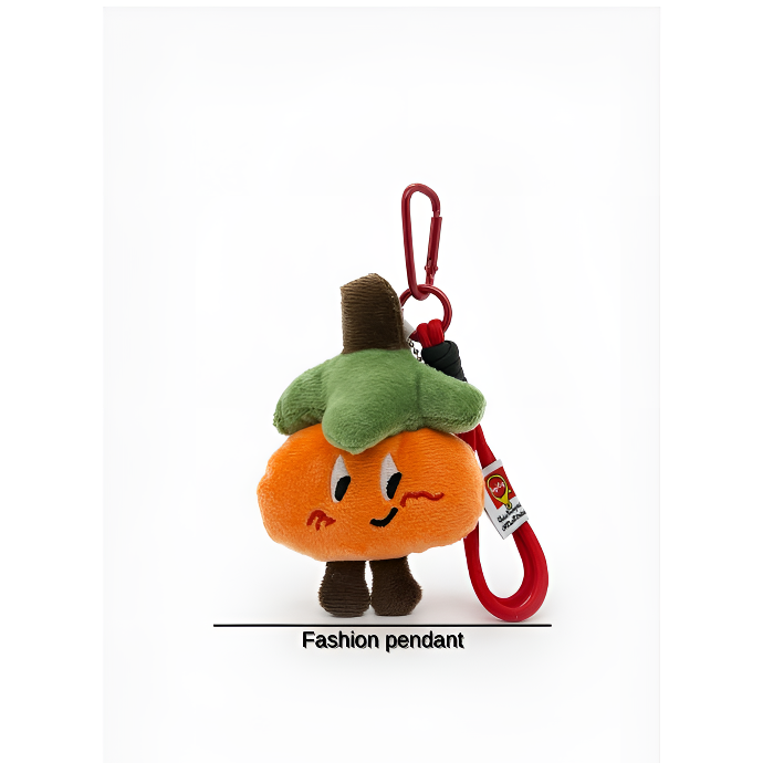 事事如意搞怪柿子毛绒公仔包包挂件情侣钥匙扣链丑萌书包背包挂饰