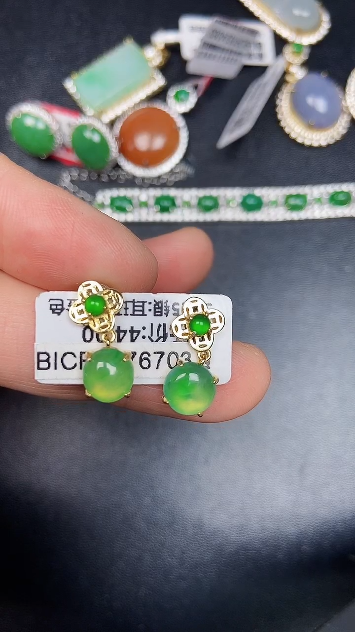 银S925镶嵌戒指翡翠4500