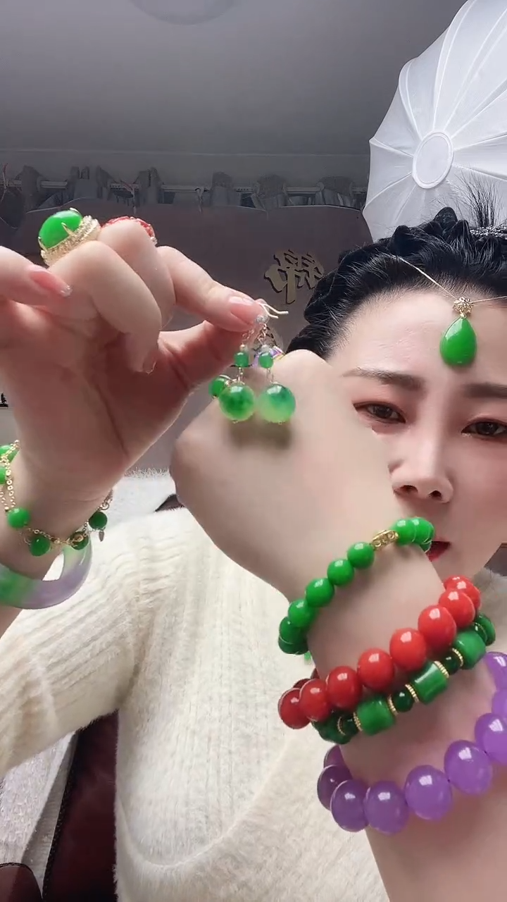 【闪购商品】翡翠耳饰14K金镶嵌X18号