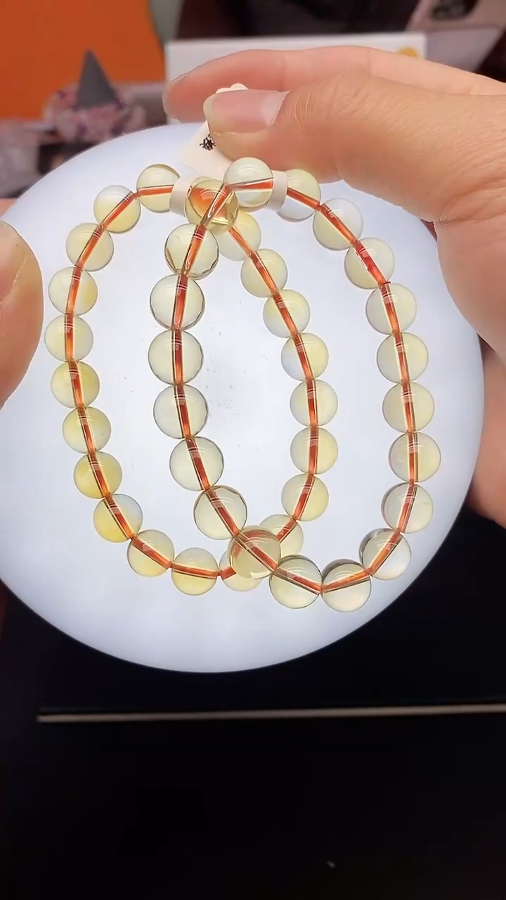 【闪购商品】水晶手串未镶嵌A44 黄水晶 9mm+ 多样性发其一