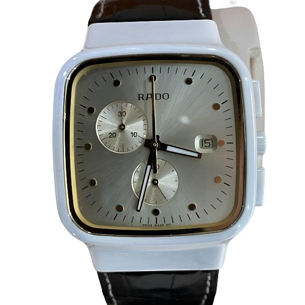 95新 Rado/雷达 37x37表盘/男款/后配表带表扣