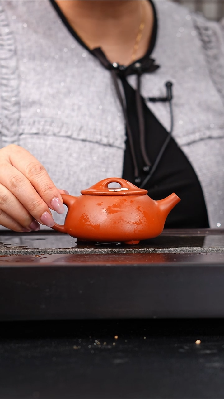 茶壶紫砂微瑕赵庄朱泥景舟石瓢170cc吴国仙