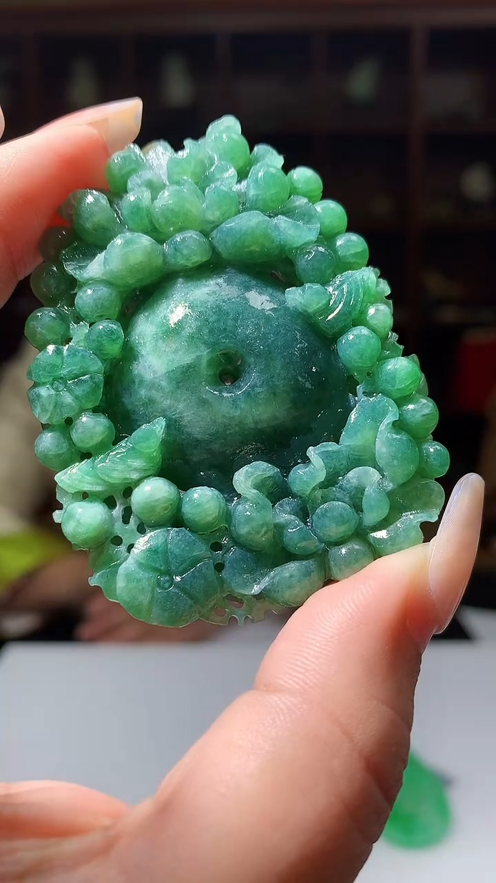 【闪购商品】定制翡翠未镶嵌1088xx-毛货挂件18