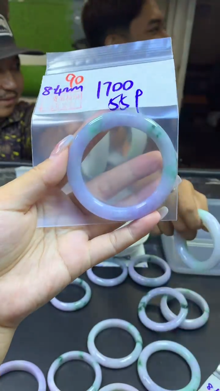 定制翡翠未镶嵌90手镯55+1700元+拍一发一