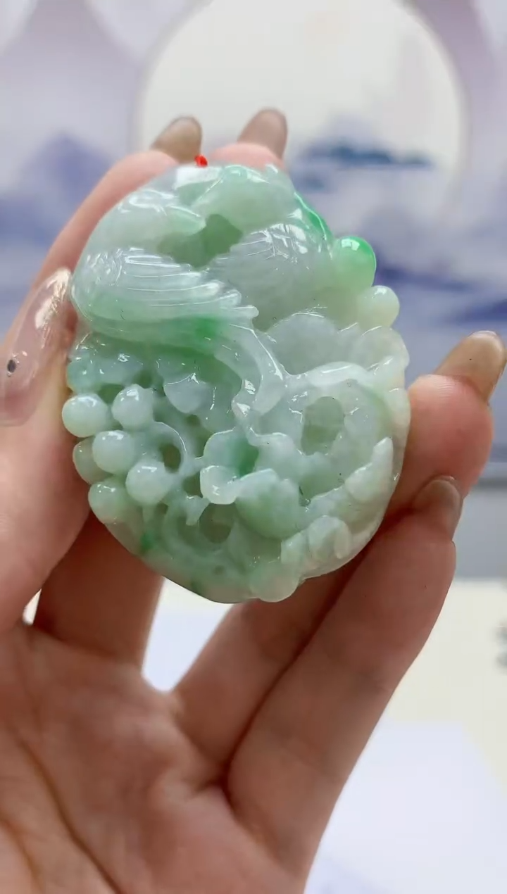 【闪购商品】定制翡翠未镶嵌4812jw-毛货挂件143