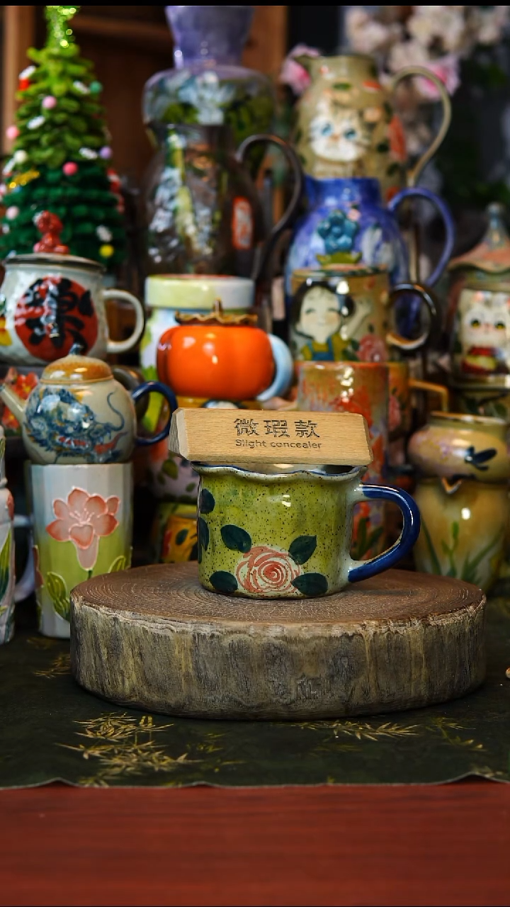 花瓶杯子碗微瑕16景德镇手工高温釉下彩