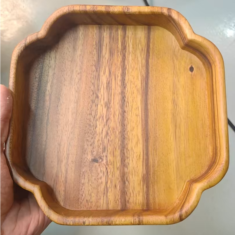 微瑕20*20梅花方钵