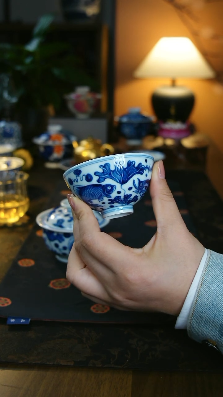 鱼藻鸡心杯  11111