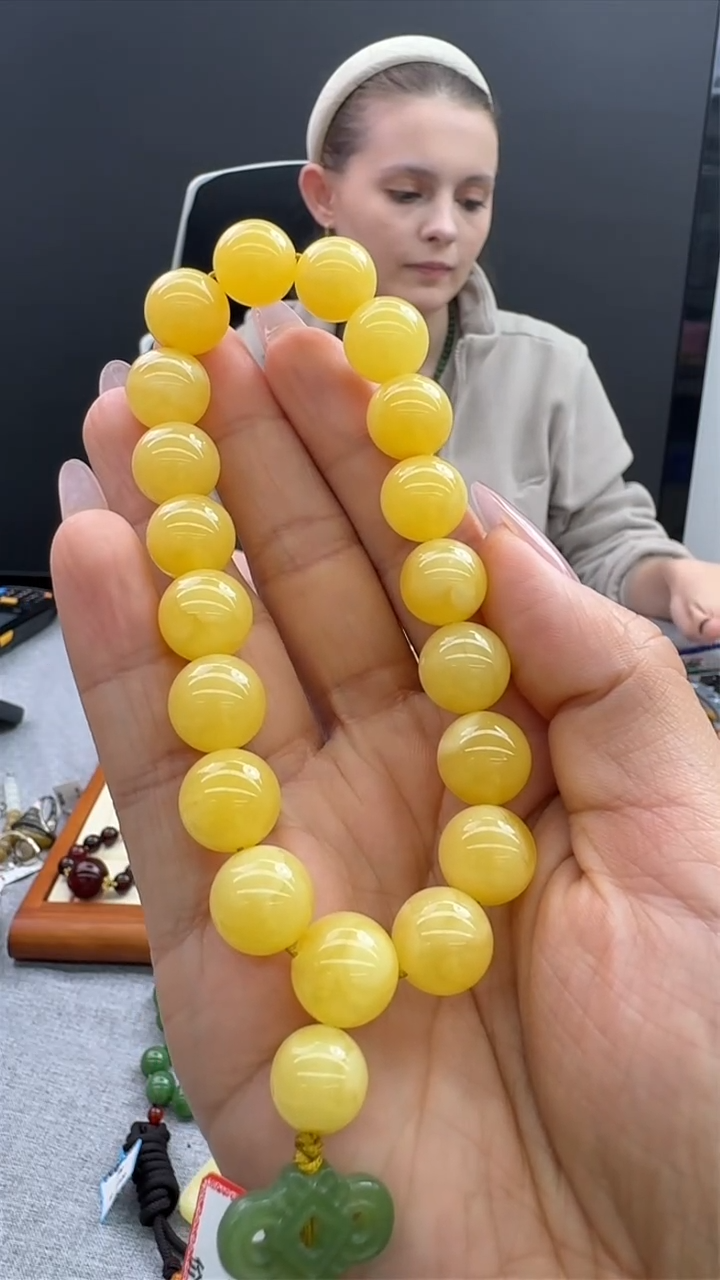 【闪购商品】琥珀手链未镶嵌917秒拍号