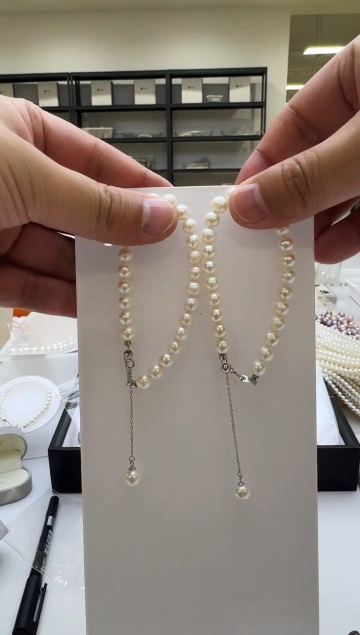 淡水珍珠手链未镶嵌7-8mm（无核-发一条）