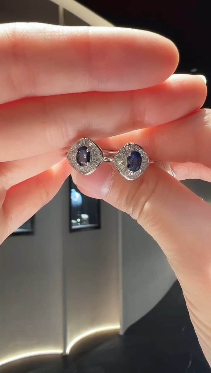 【闪购商品】蓝宝石戒指银S925镶嵌29】多样性发其一