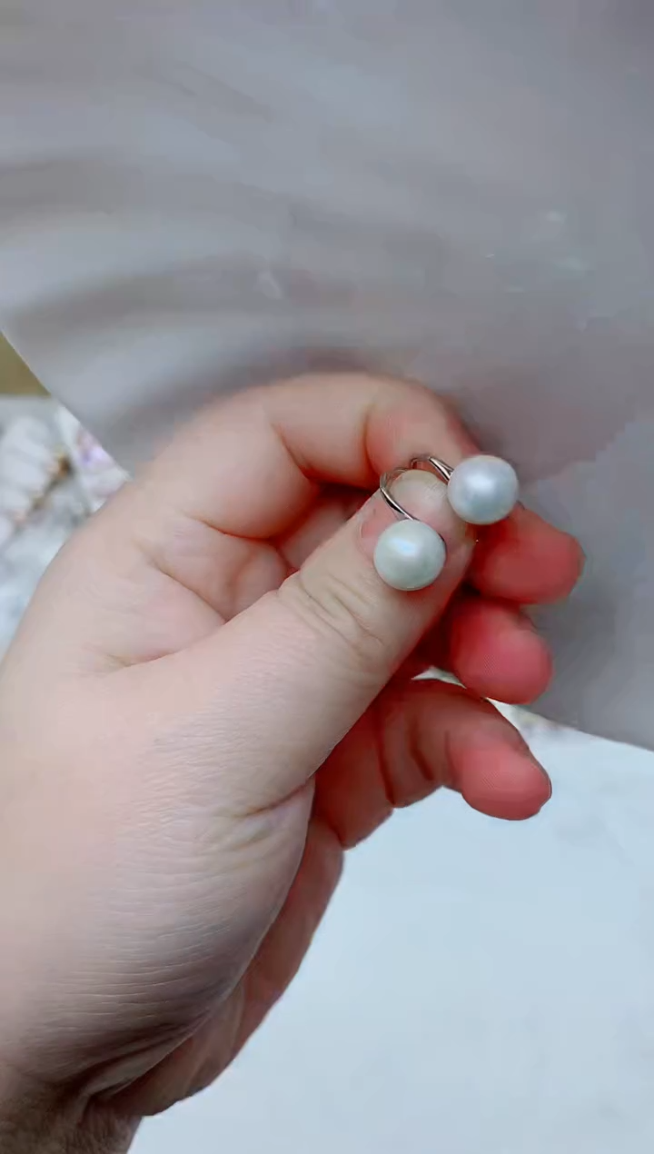 未镶嵌耳饰淡水珍珠多样性发其一【非无瑕】