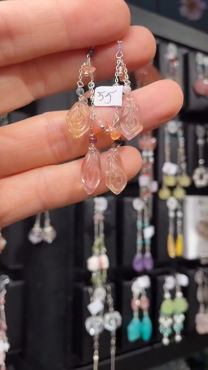 未镶嵌耳饰水晶洛*熙洛筱熙