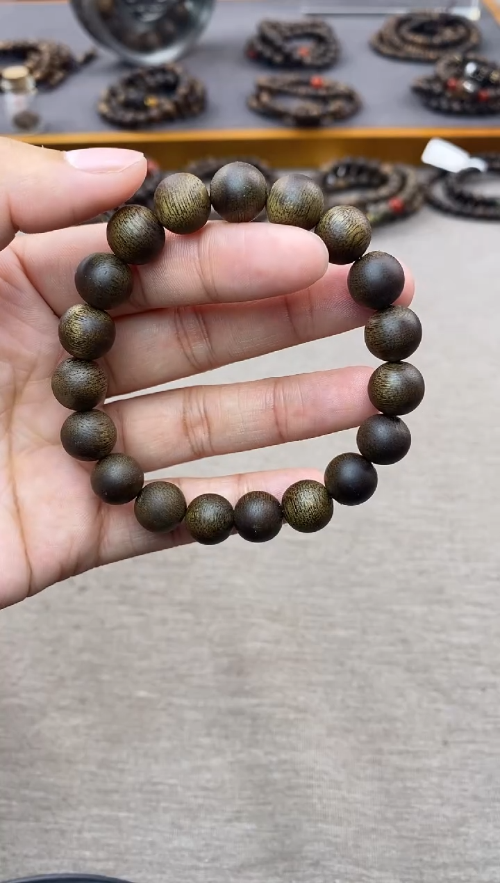 【闪购商品】沉香手串芽庄白棋10沉水单圈