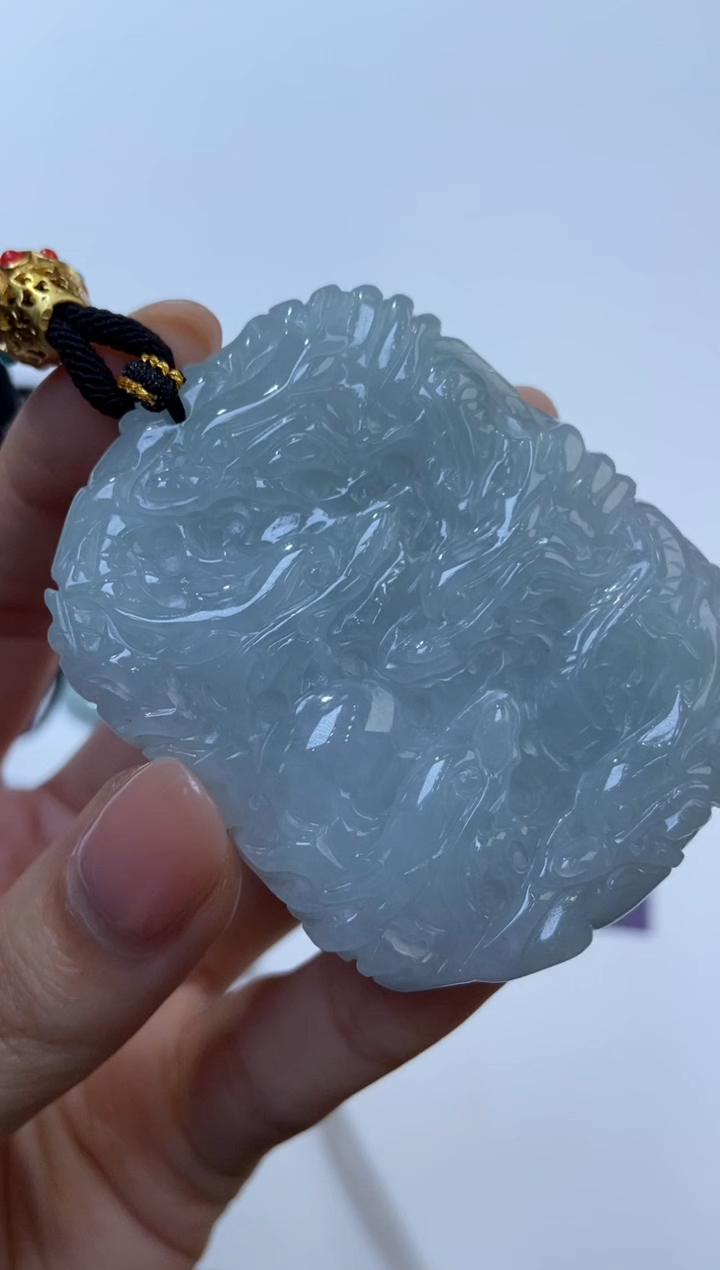 颈饰未镶嵌翡翠379321/翡翠龙牌  多样性一件发