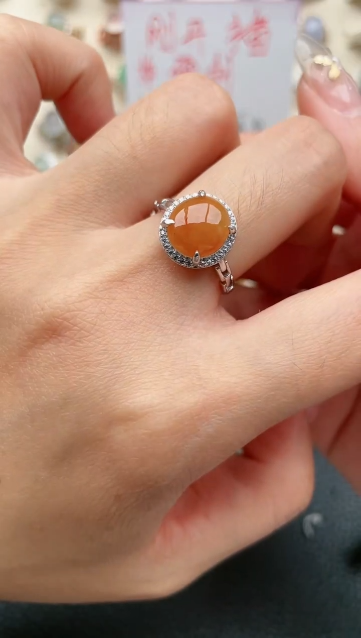 【闪购商品】翡翠戒指银S925镶嵌1111