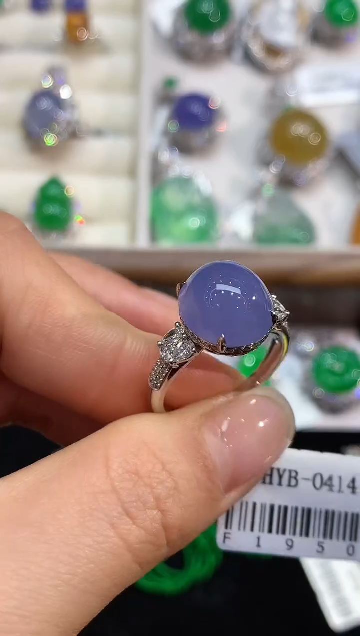 【闪购商品】翡翠戒指18K金镶嵌02685