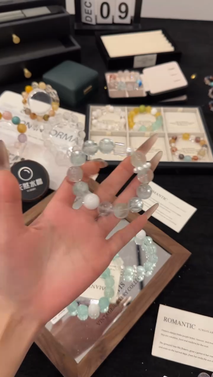 未镶嵌手链水晶绿萤石x3164