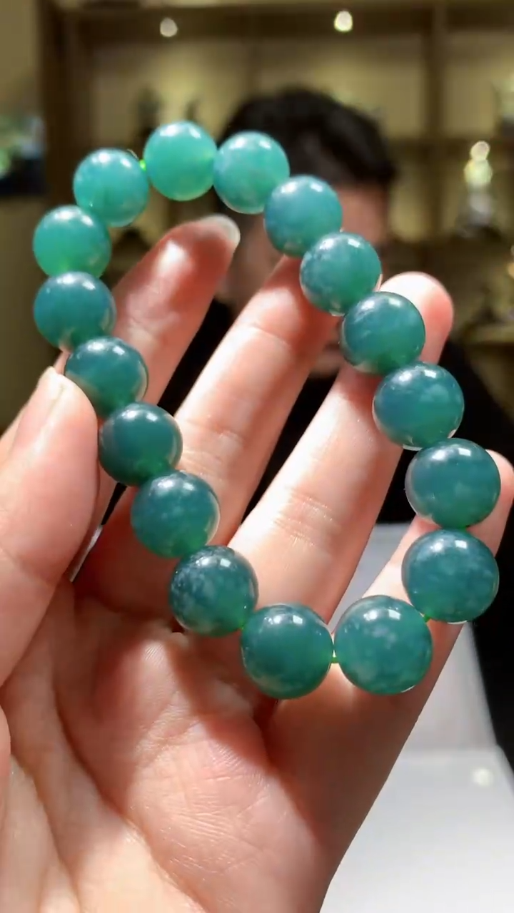 【闪购商品】定制翡翠未镶嵌8054yx-毛货手串16