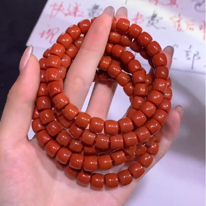 【逍遥】南红玛瑙直切珠约8mm手串*777/24/多样性发/1件