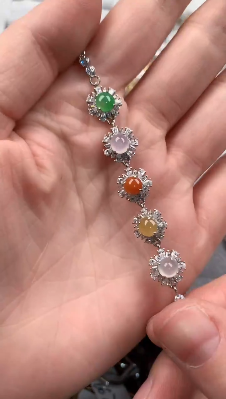 银S925镶嵌戒指翡翠12  4