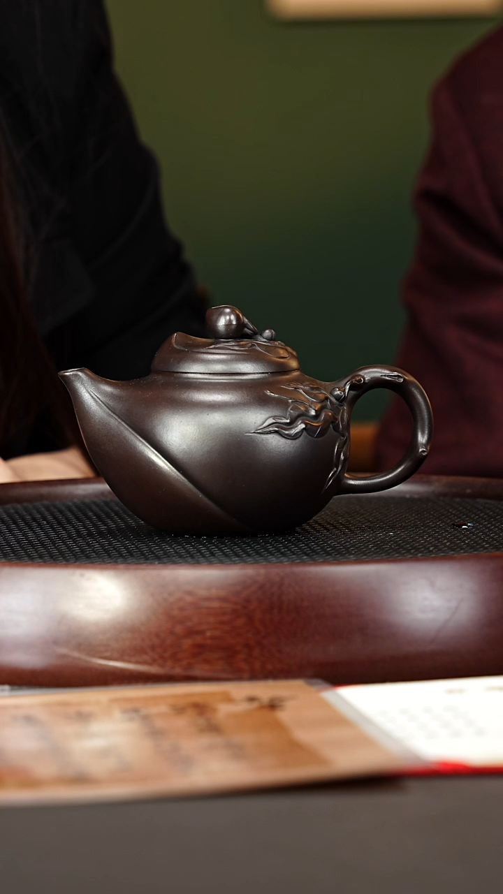 茶壶紫砂59ZCP圣桃 紫檀泥340cc