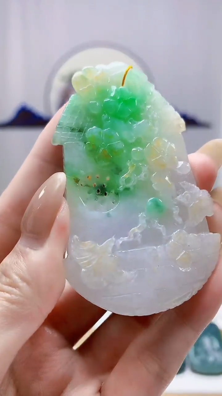 未镶嵌定制翡翠4852MM-毛货挂件78