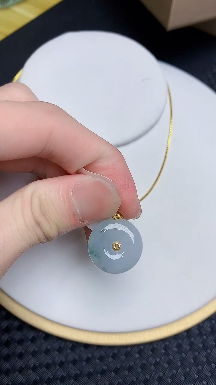 【闪购商品】翡翠颈饰18K金镶嵌543453453