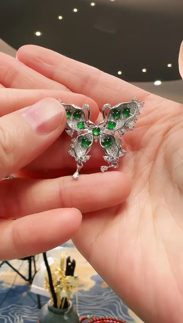 【闪购商品】翡翠颈饰银S925镶嵌吊坠