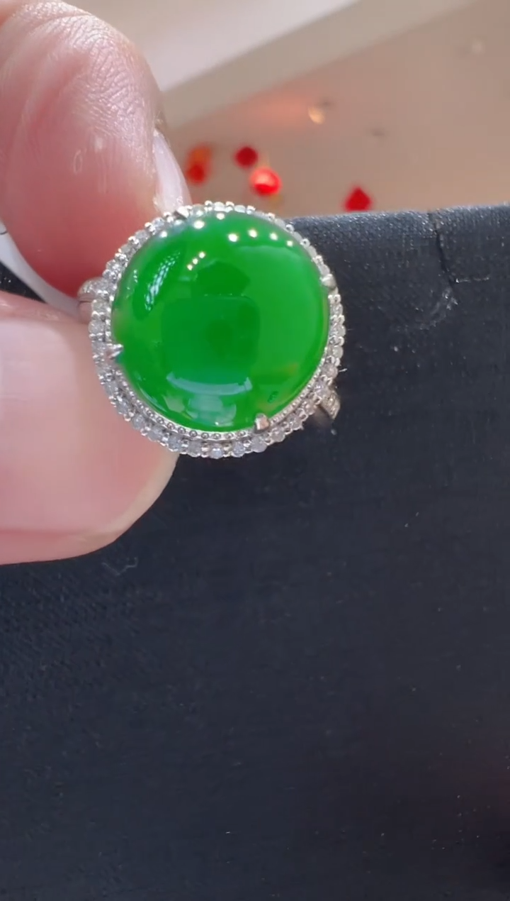 【闪购商品】翡翠戒指18K金镶嵌              