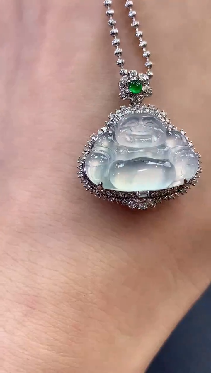 【闪购商品】翡翠吊坠(不含链)18K金镶嵌 C93