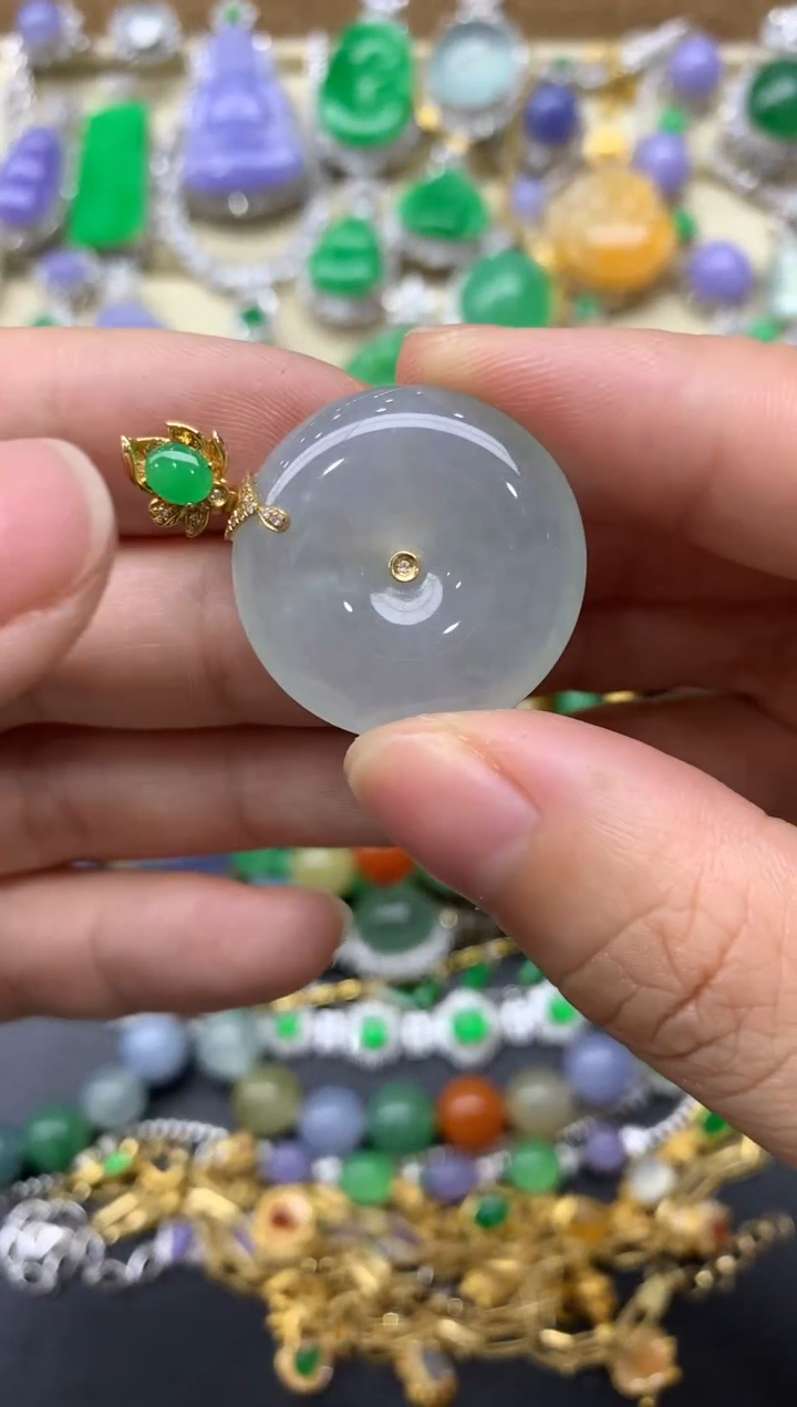 【闪购商品】翡翠颈饰18K金镶嵌317-中国好珍宝