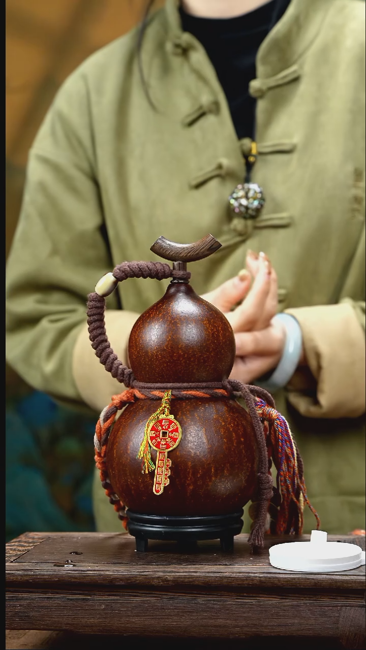 YX084精品藏绳款天然酒葫芦（一物一拍）