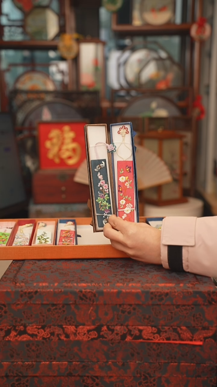 扇子书签吊坠非遗