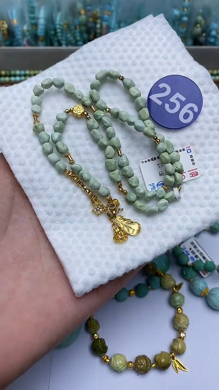 【闪购商品】绿松石项链银S925镶嵌256