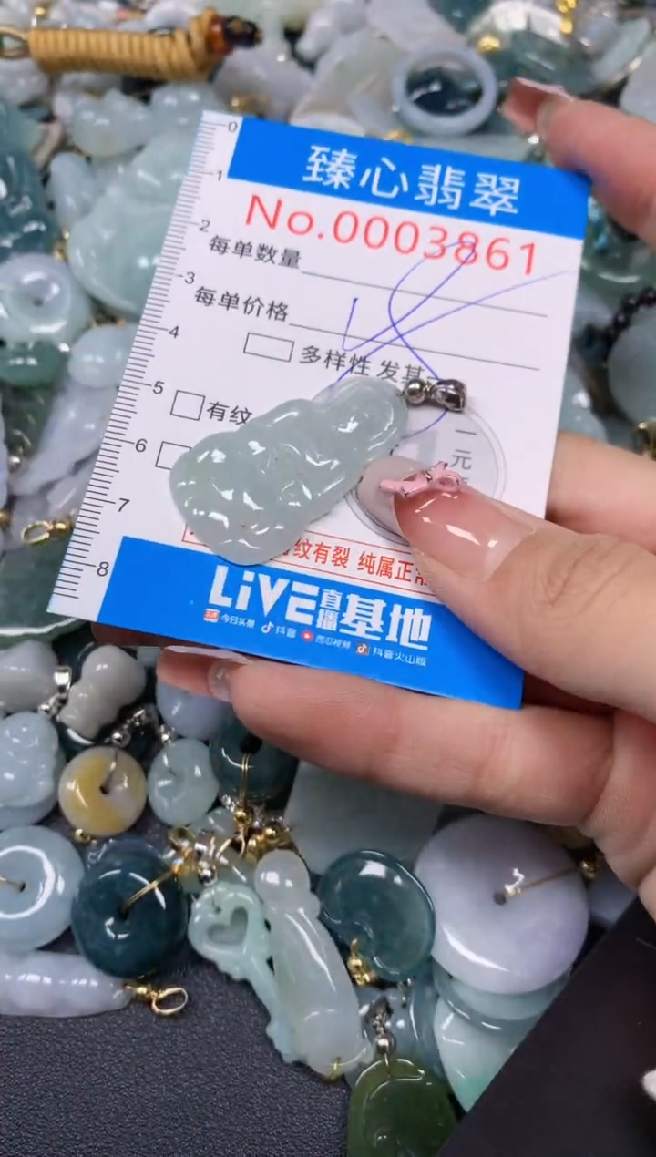 【闪购商品】翡翠颈饰未镶嵌含绳0003861