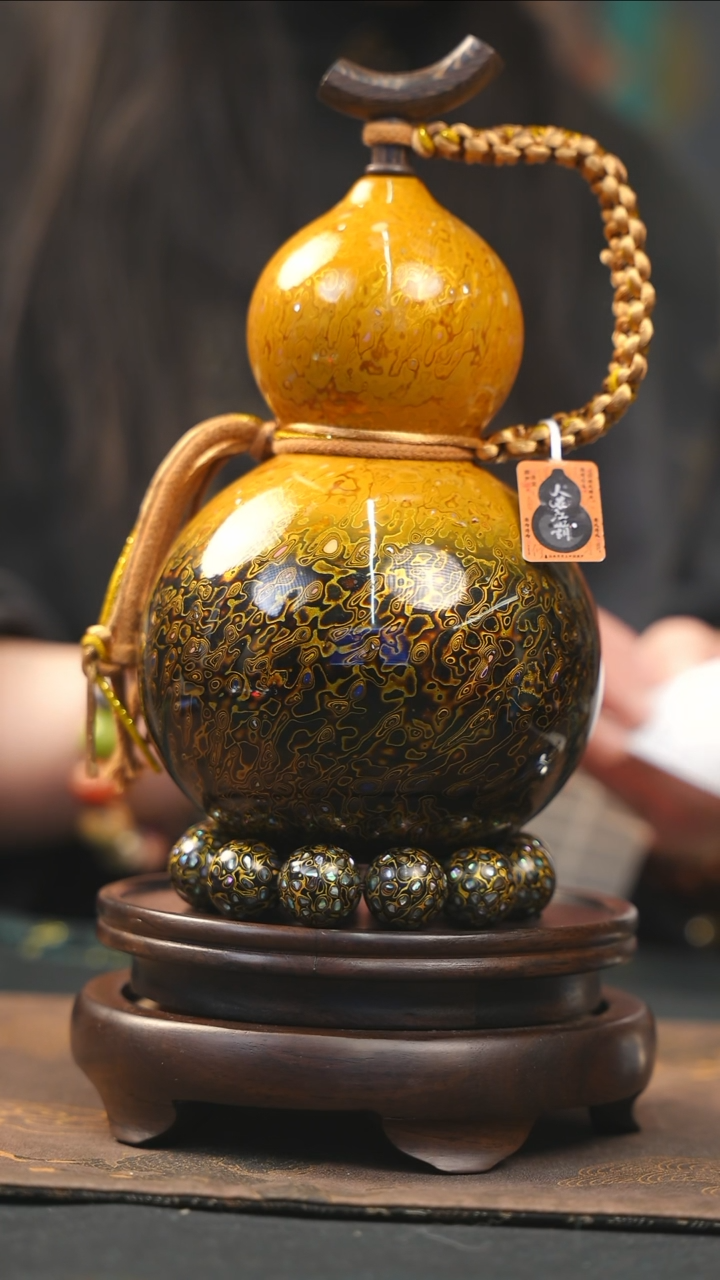 【闪购商品】YN222漆艺酒葫芦不包手串及旋转底座